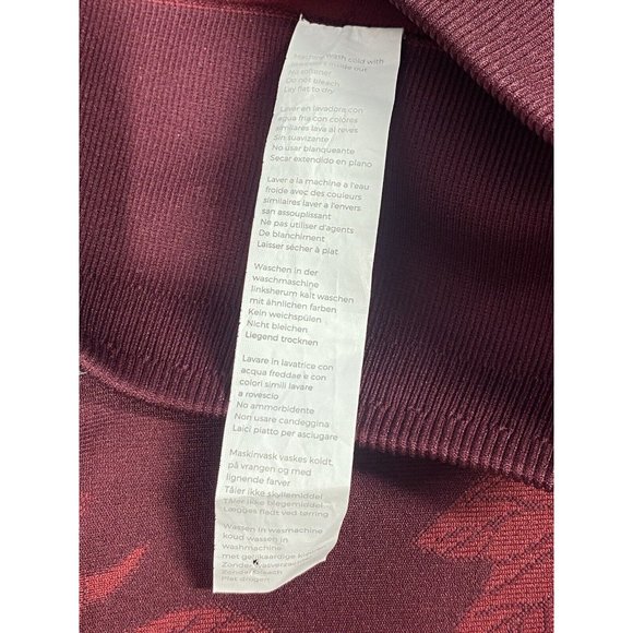 Fabletics Size XS High Waisted Seamless Floral Leggings Red Wine LG2040323 - Picture 4 of 10